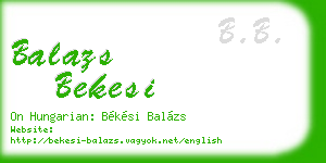 balazs bekesi business card